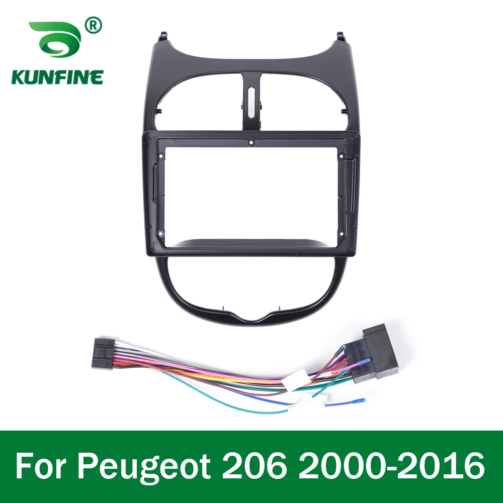 

Автомобильный GPS-навигатор, стерео для Peugeot 206 2000-2016, Citroen c2радио, облицовка, рамка, подходит для 2Din, 9 дюймов, экран головного устройства
