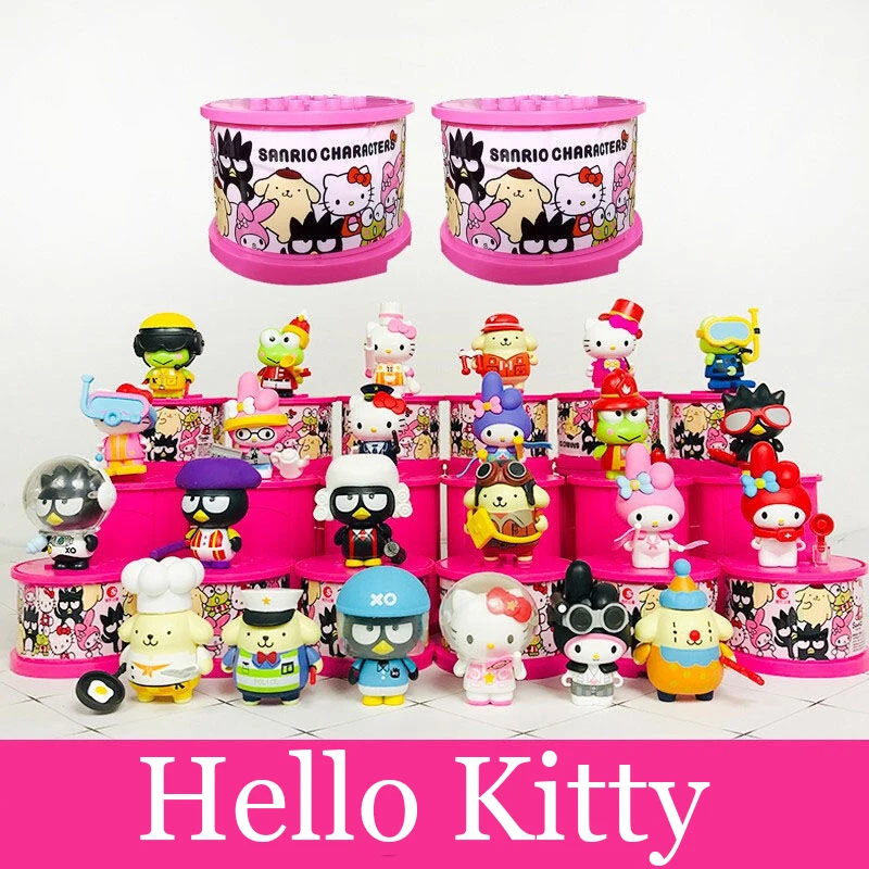 Genuine Hello Kitty Doll Toy Katie mao 45th Anniversary Edition Anime Figure Toy Sanrio Fashion Play Handmade Children's Toys