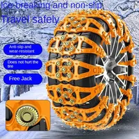 Car Snow Tire Chains Mud Tyre Wheels Thick Anti-Skid Belt For Car/SUV/Truck Portable Easy to Mount Emergency Traction Car