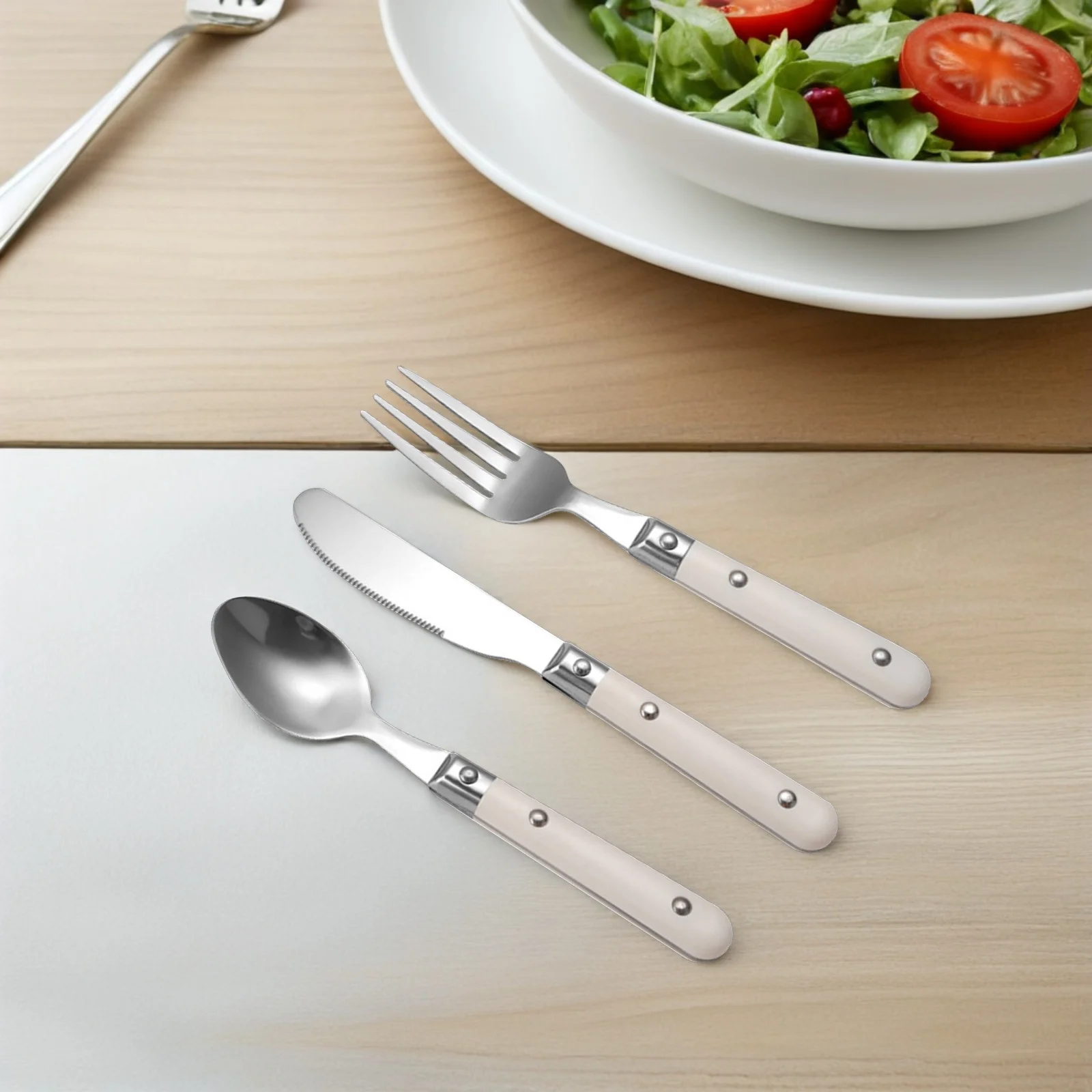

1Set Stainless Steel Tableware Durable Cutlery Set Cutter Spoon Fork Perfect for Home Restaurant Hotel Kitchen Utensil