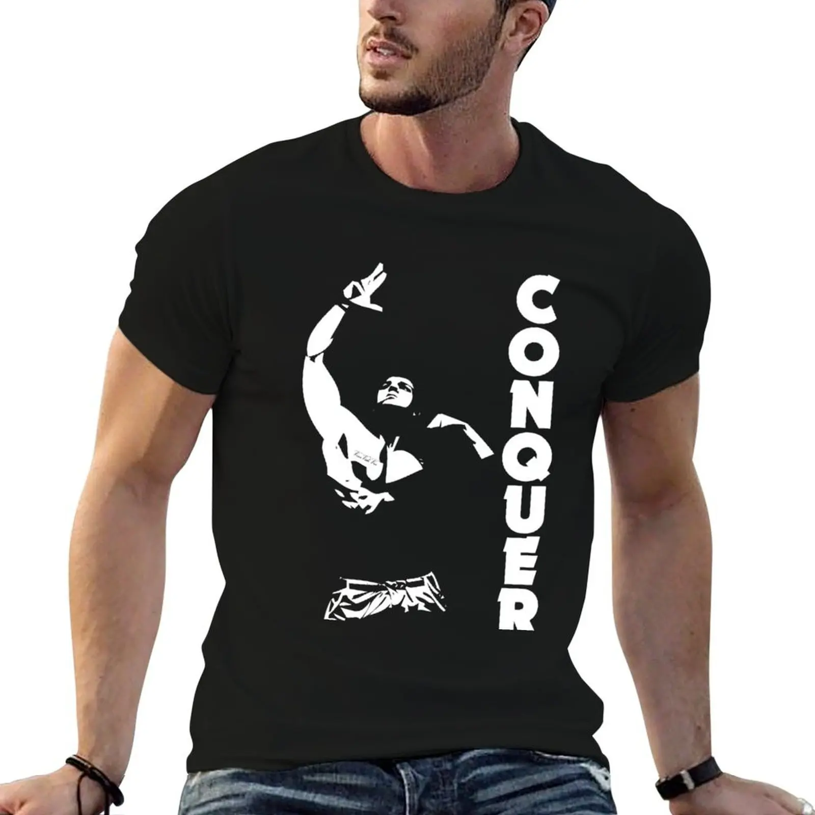Zyzz Conquer T-Shirt Mode d'été décontractée