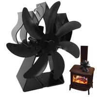 5/7 Blades Stove Fan Log Wood Burner Heat Powered Eco-fan Quiet Fireplace Fan Home Winter Warmer Efficient Heat Distribution