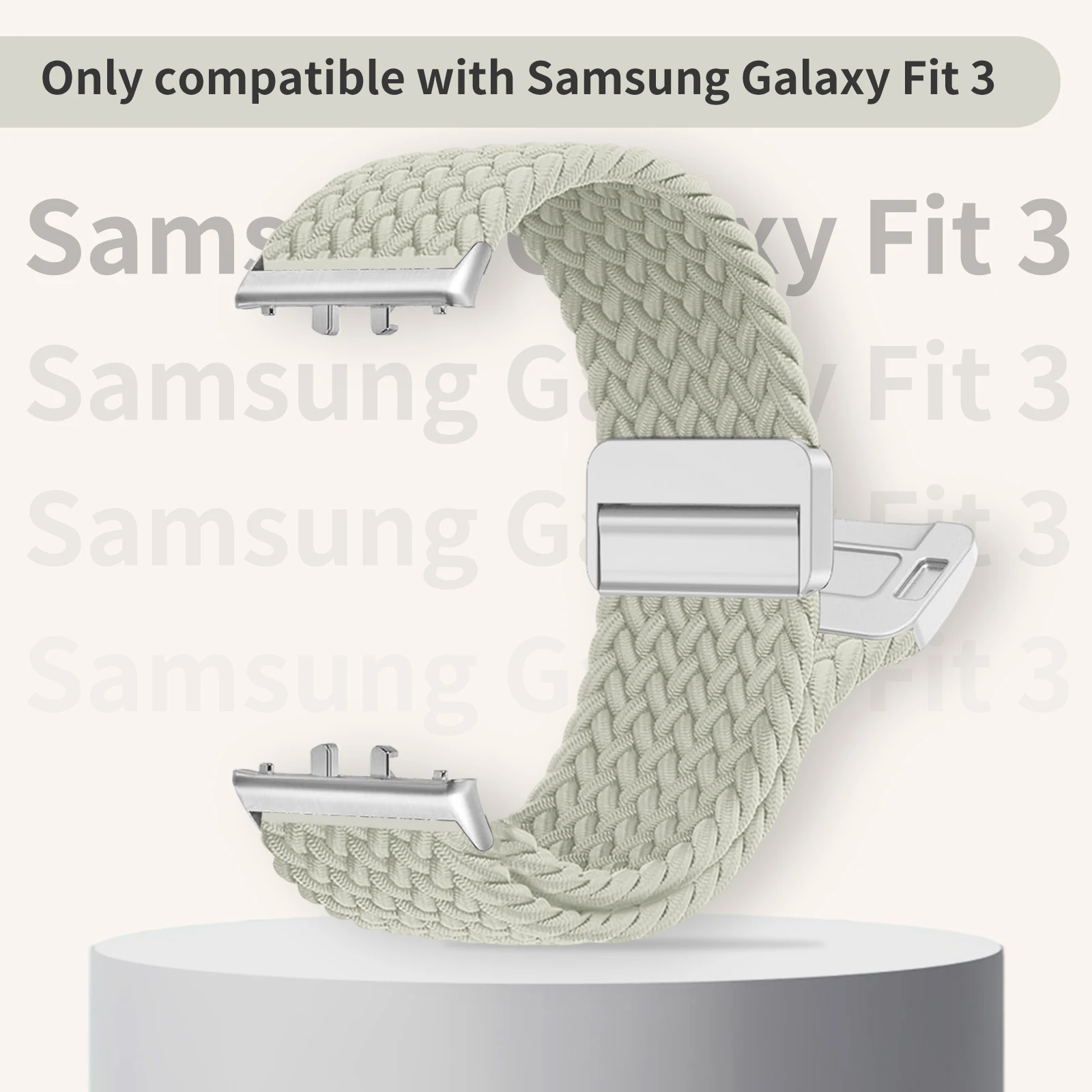 Pulseira magnética de nylon para samsung galaxy fit 3, pulseira de relógio para samsung galaxy fit 3, acessórios de substituição