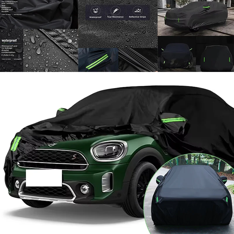 

Водонепроницаемый и снегозащитный чехол для автомобиля MINI Countryman S SE ALL4 - Уличный полноразмерный чехол со светоотражающими полосами, пыле- и солнцезащитный