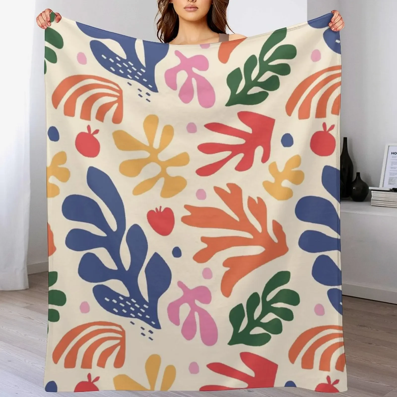 

Matisse Flowers Art Throw Blanket Ultra Soft Flannel Fleece Blanket for All Seasons