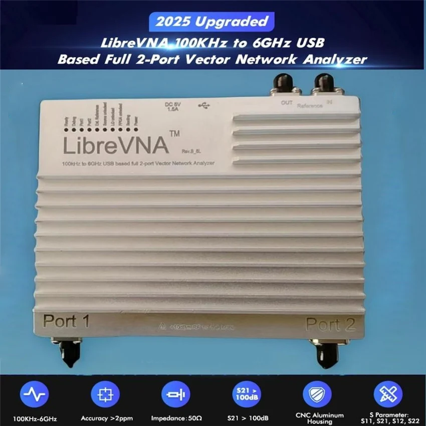 

LibreVNA 2025 100k-6GHz Dual Port Network Analyzer Antenna Impedance Matching Cable Filter