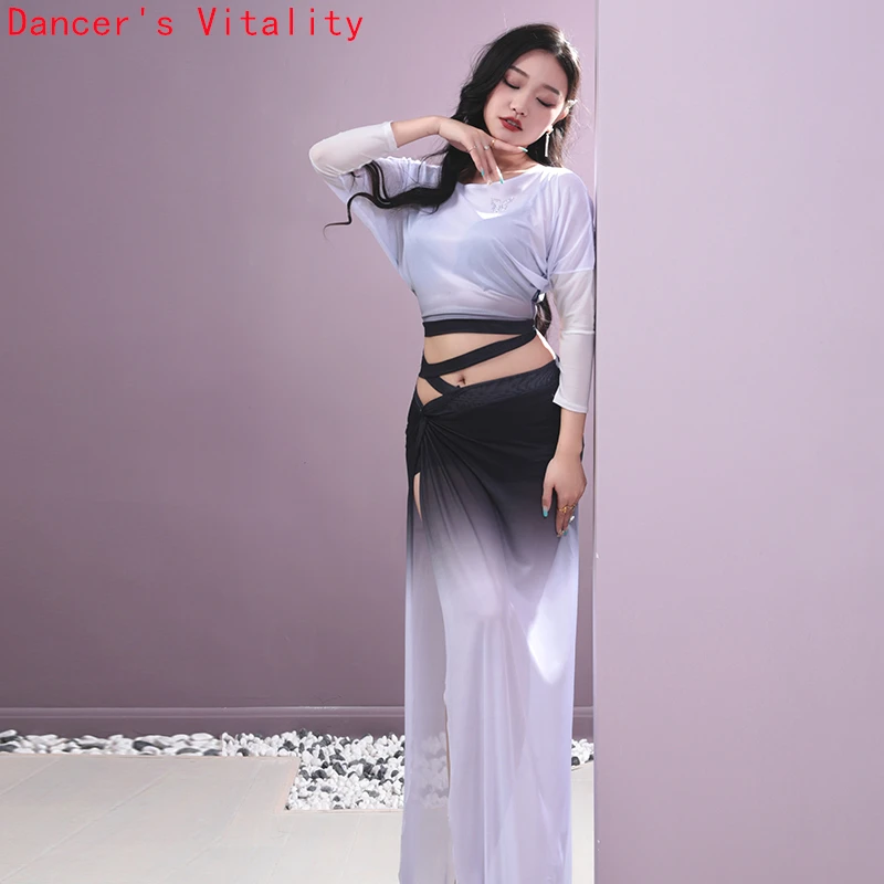 Belly Dance Set for Women Exotic Dancewear Bellydance Top+long Hip Skrit 2pcs Girl's Oriental Dance Clothing Dancer Wear Outfit