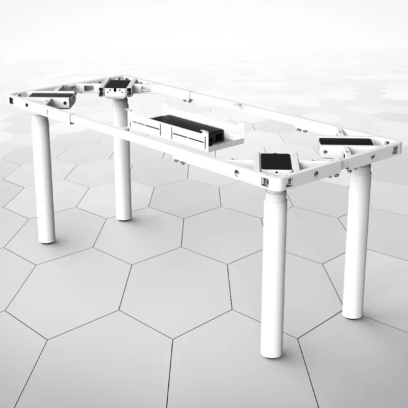 إطار طاولة رفع كهربائي F4Y بأربعة محركات وأربعة أرجل طاولة من الخشب الصلب إطار طاولة كبير من الدرجة الأولى بلاطة صخرية كبيرة الحاملة #2