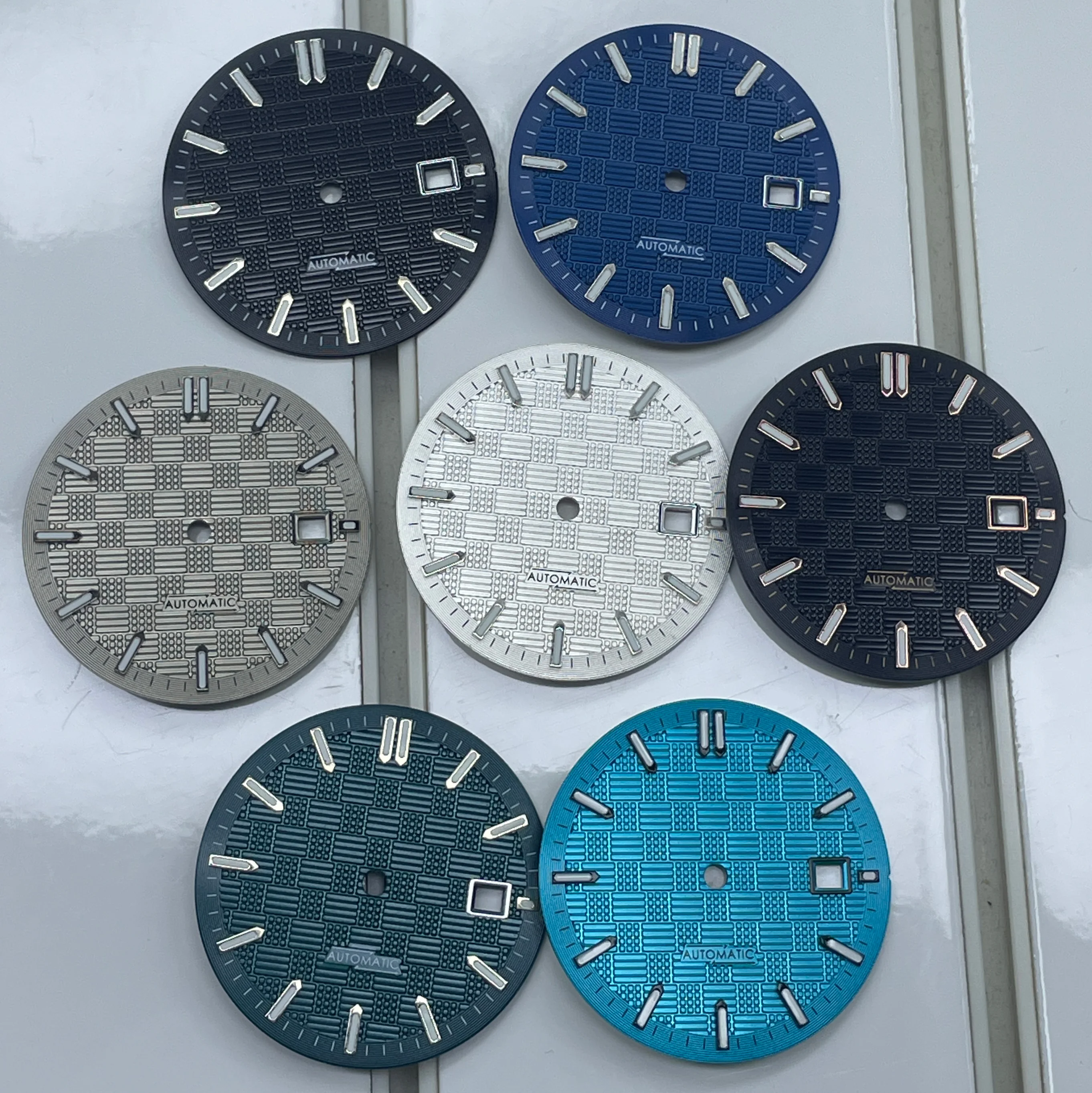 31mm dial and hands assembly, luminous, compatible with Miyota 8215, 8205, 821A, DG 2813 ST1612 movements, watch components