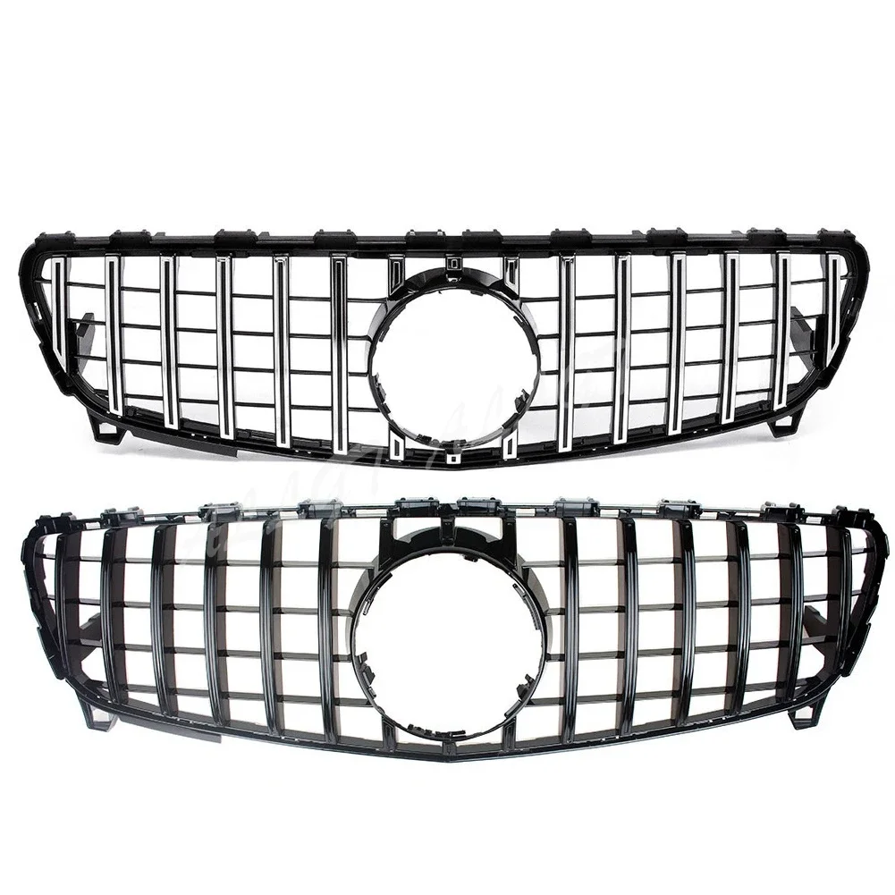 Front Racing Facelift Grilles Upper Bumper Cover Grill For Mercedes-Benz W176 A Class A180 A200 A220 A250 2016 2017 2018 GTR