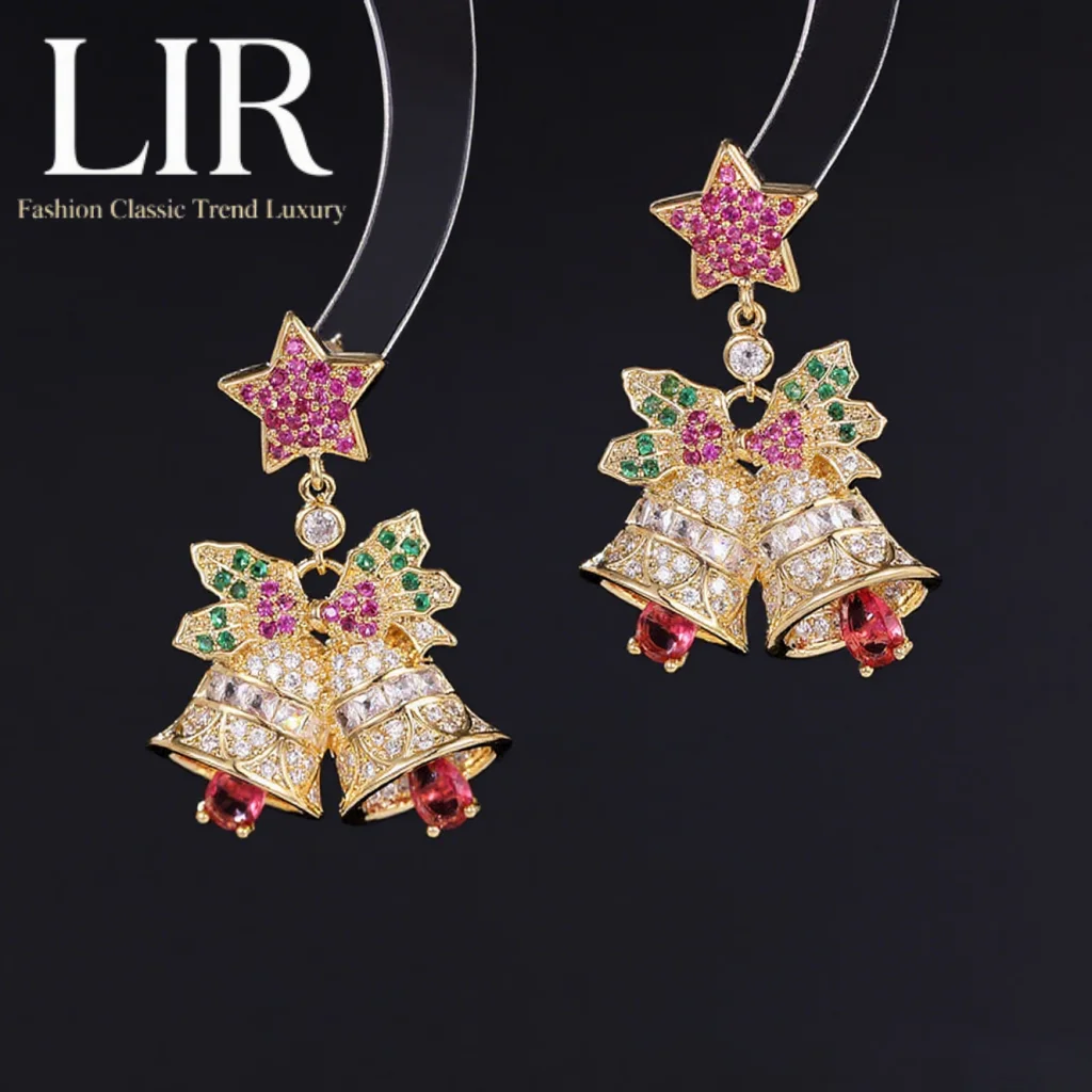 

Рождественские серьги LIR в европейском и американском стиле: уникальная кисточка с бантом, праздничные милые праздничные украшения, модные универсальные для женщин