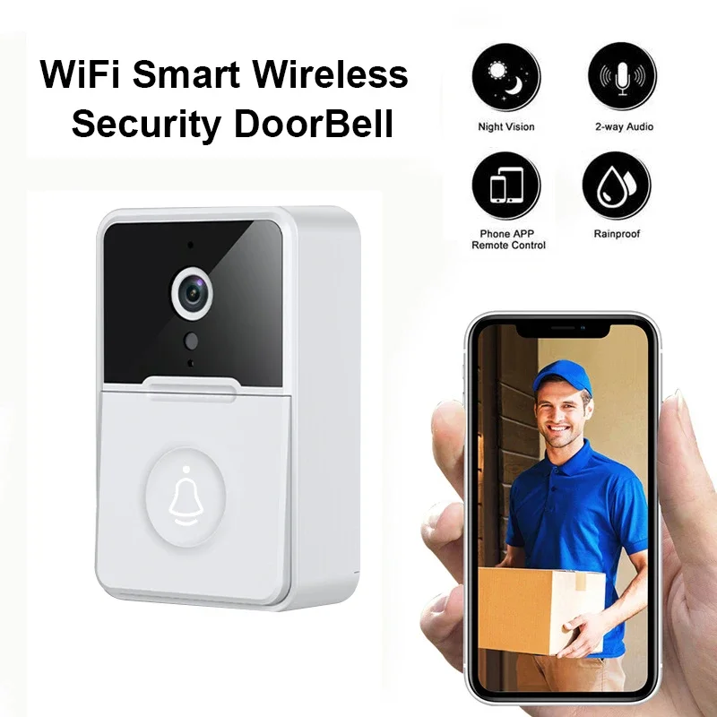 IP65 WIFI Waterproof Intelligent Video Camera Visual Intercom Night Vision IP Doorbell PIR Wireless Camera