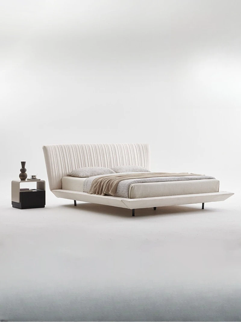 

Shell bed Italian minimalist high-end light luxury master bedroom bed double bed