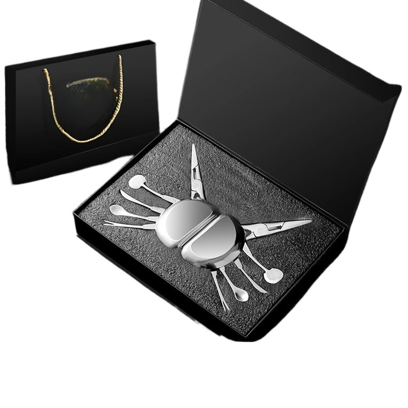 

Crab Eating Tools Twelve Gift Box Set 304 Stainless Steel Eating Hairy Tools Pincers Cutters Crab Pincers