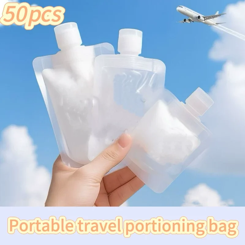 Travel Light Lotion Dispensing Bag Fluid Packing Bag Portable Travel Plastic Makeup Sample Bottle Liquid Storage 100/50/30ml