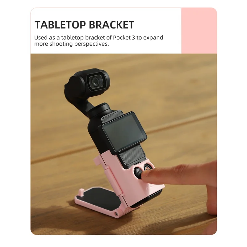 L72A-Sunnylife قاعدة دعامة لسطح المكتب + حافظة واقية للشاشة لـ DJI Osmo Pocket 3 حامل متين قابل للتعديل A