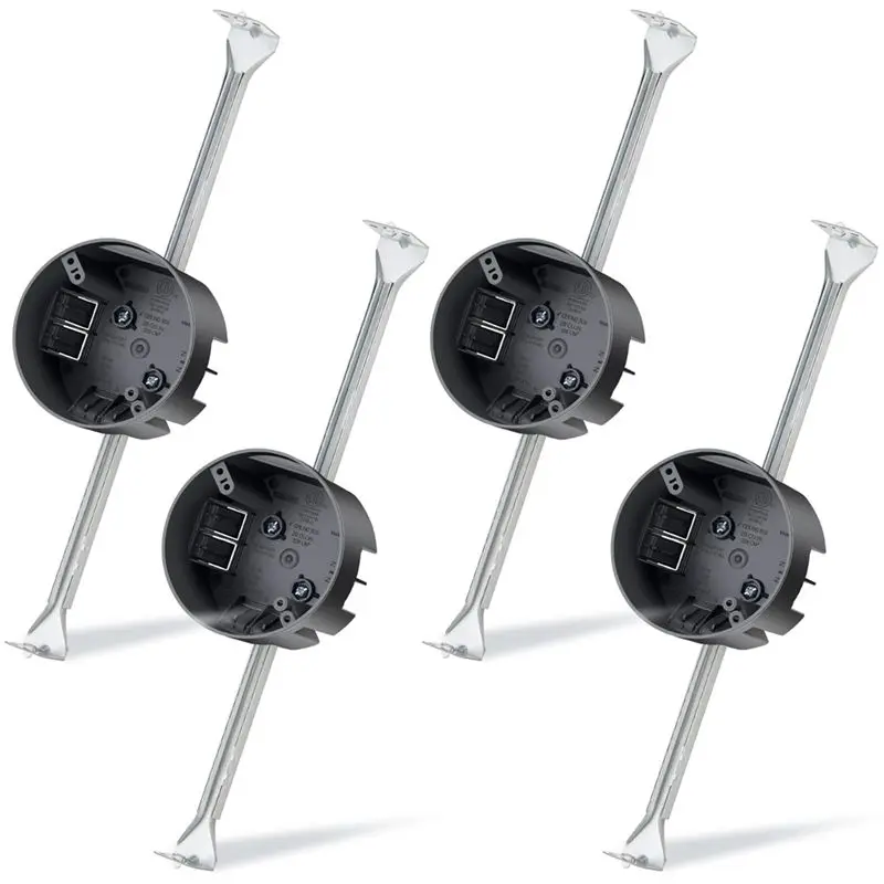 Innovative 4Pcs Ceiling Fan Brace,Adjustable 14-24.5Inch Electrical Box With Support Bars,For Ceiling Fan & Light Fixture Instal