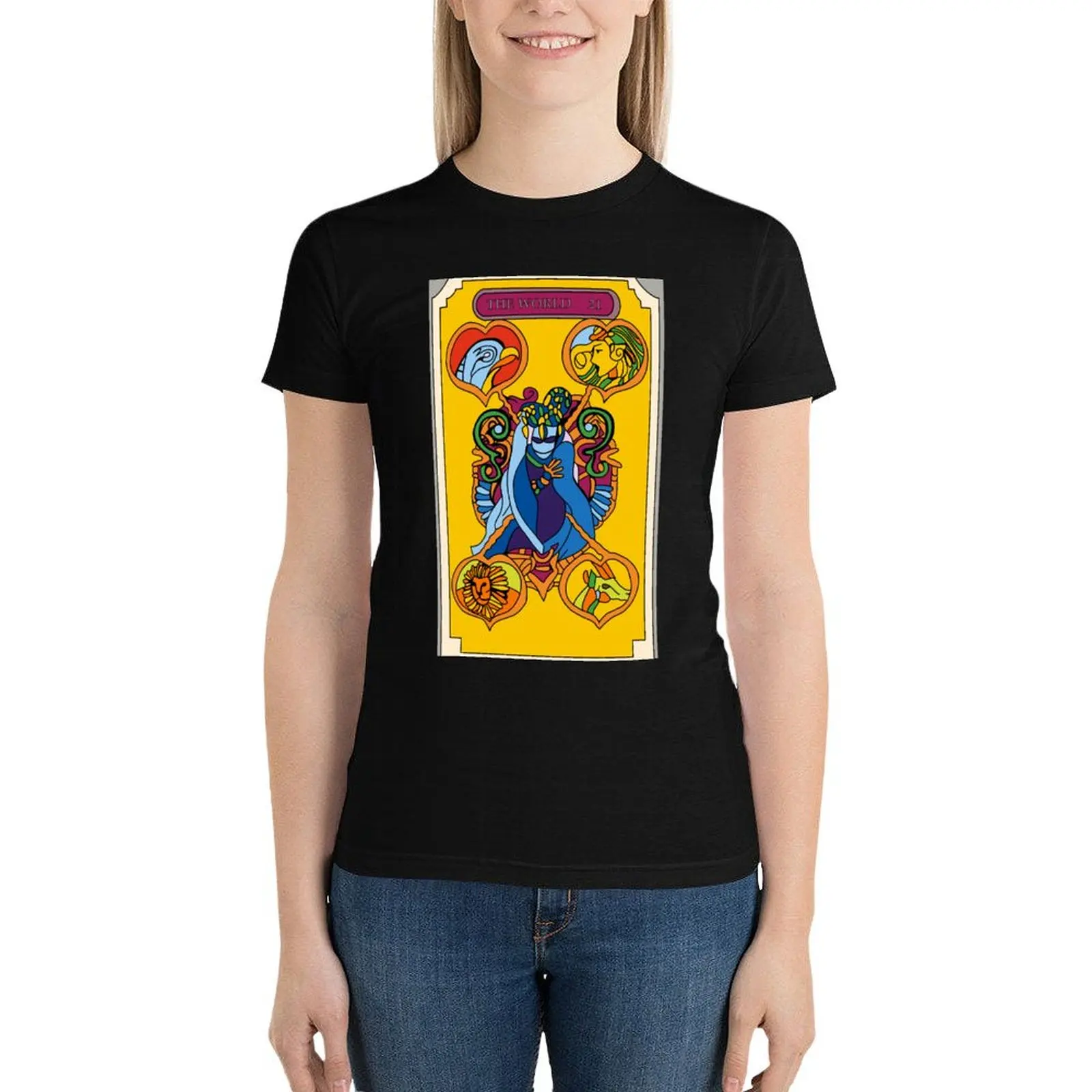 The World JoJo Tarot Card - HD T-Shirt quick-drying Female clothing Women clothing