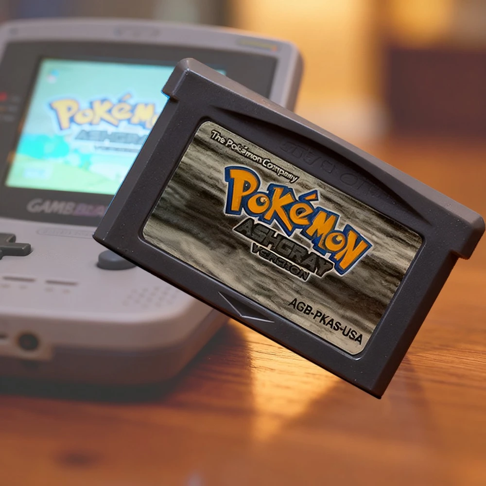 

Игровой картридж GBA, 32-битная карта для игровой консоли, пепельно-серый, жидкокристаллический, свет, платина, мумон, изумруд, английский язык