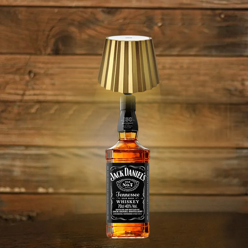 Wine Bottle Lamp Touch Control Creative Bottle Light RGB/3 Colors Light Atmosphere Night Light USB Charging for Bar Cafe House