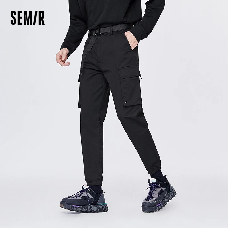 Semir – pantalon décontracté pour homme, nouvelle collection automne 2023, bas fuselé ample, couleur unie, mode Cool Street