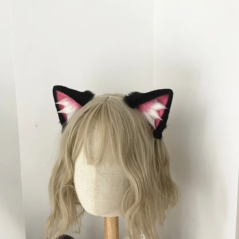 Custom Made Cos Animal Oor Props King of Glory Cosplay Vos Oor Kat Oor Haar Hoepel Hoofddeksels voor Anime Lolita Cosplay Kostuum Prop