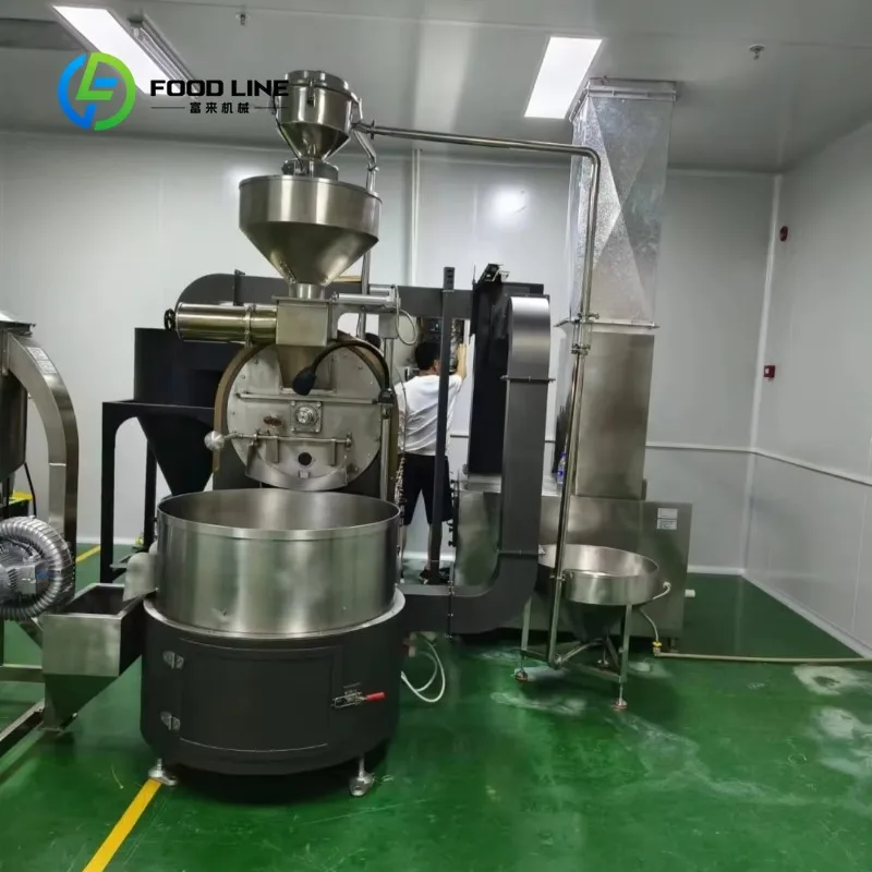 customized industrial coffee drum roaster 30kg half hot air low energy consumption for mass bean roasting business buyers