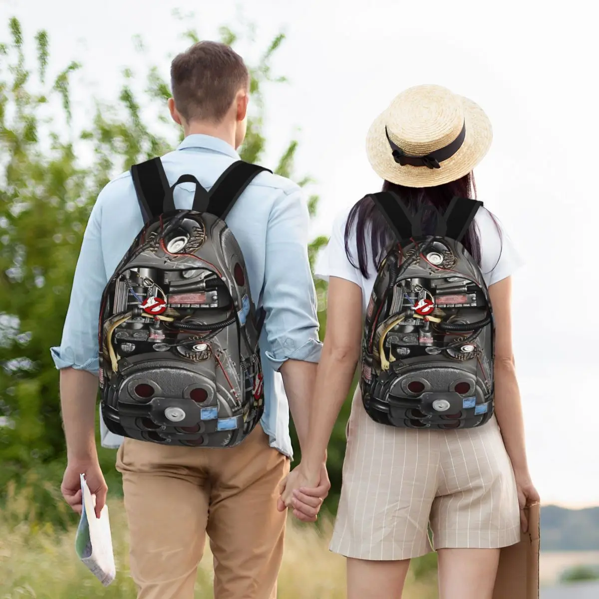 Ghostbuster Proton Pack Student School Bookbag Canvas Daypack Elementary High College Travel Bags