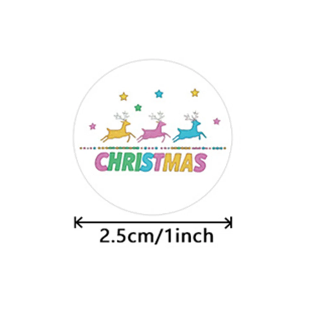 100-500pcs Santa Claus Tree Paper Label Cartoon Merry Christmas Sticker New Year Cute Snowman Stationery Stickers For Kids Gift