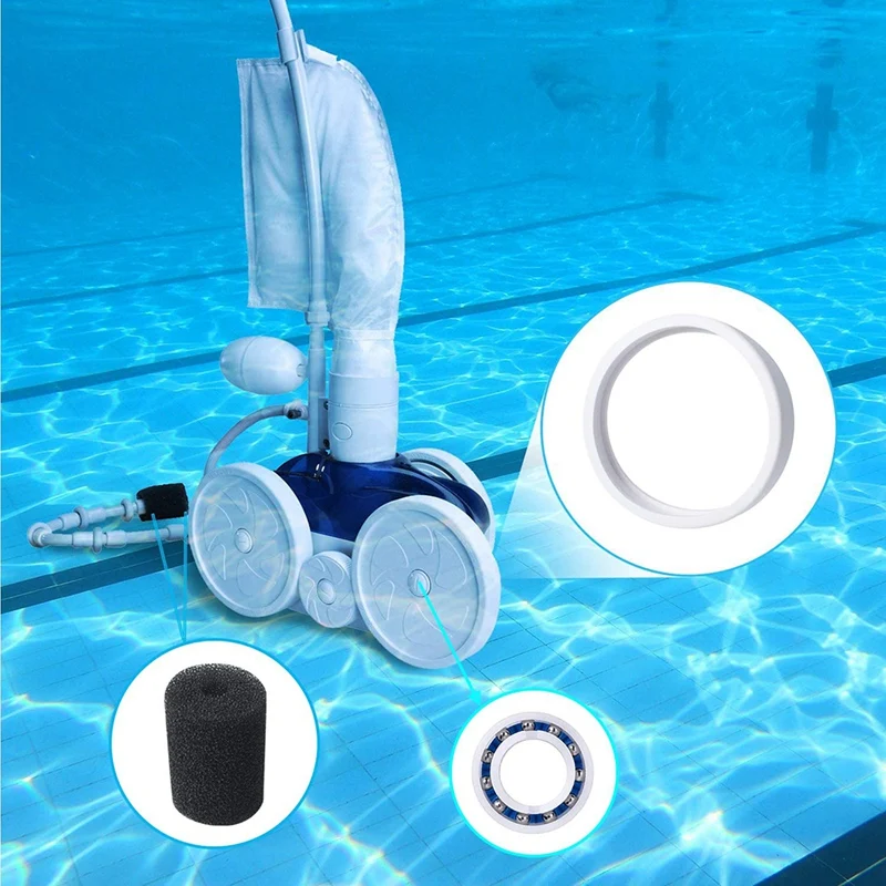 Pool Cleaner Kit For Polaris 180,280,Et,Include C60/C-60 Bearings,C-10/C10 Tire For Polaris 360/380,9-100-3105 Scrubbers