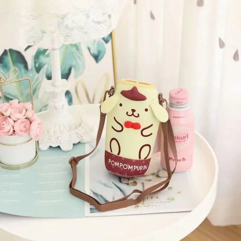سانريو كارتون كوب ماء حقيبة Kawaii مرحبا كيتي ميلودي كورومي كوب قارورة عازلة واقية كم دمية سحر هدية للأطفال الأصدقاء