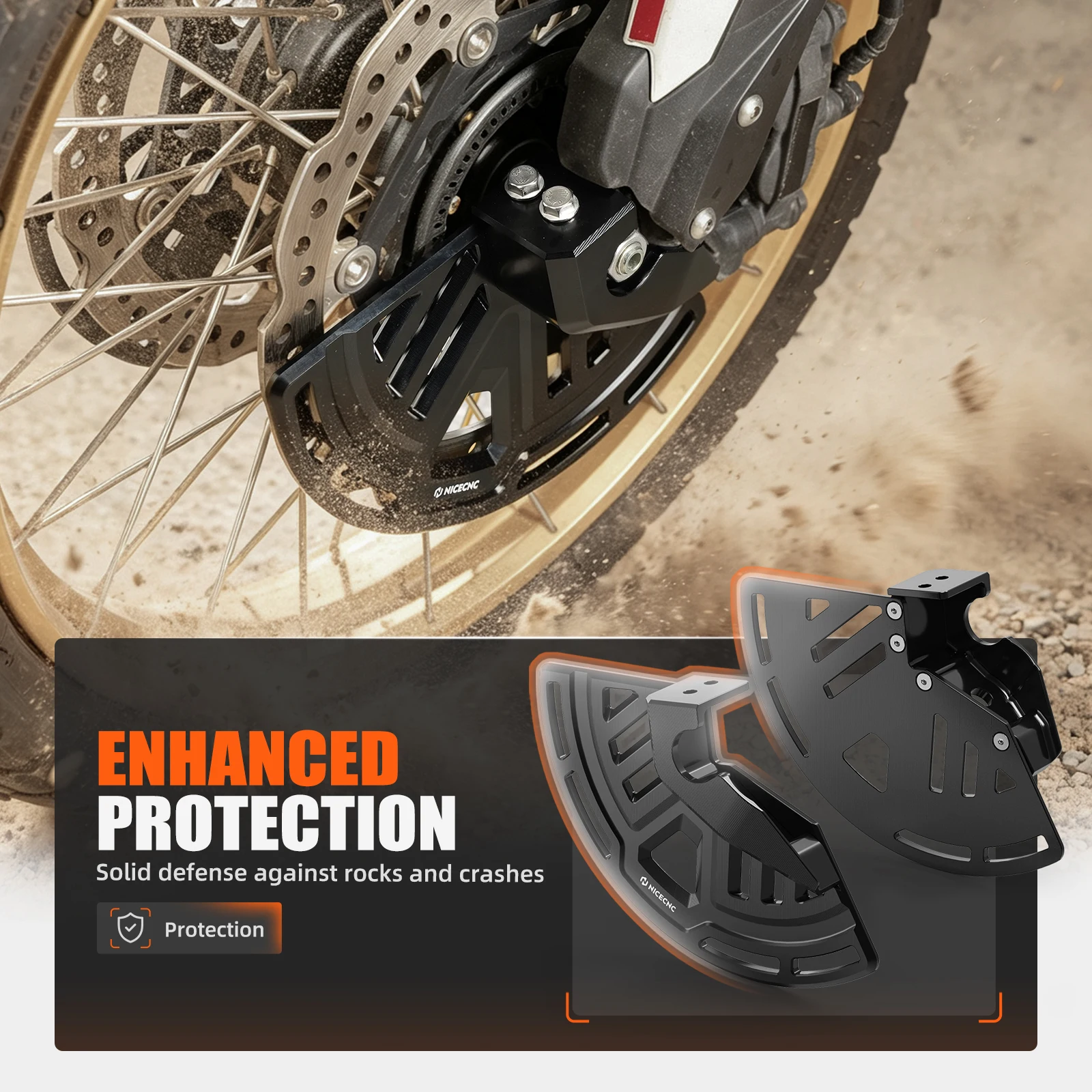 NICECNC Bremsscheibenschutz vorne für Honda CRF1100L CRF 1100L Africa Twin D4 A4 2020-2026 2025 2024 2023 2022 2021 – Detail 6