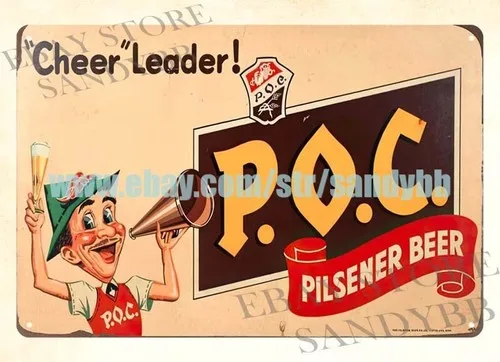 PILSNER BEER metal tin sign artwork office walls
