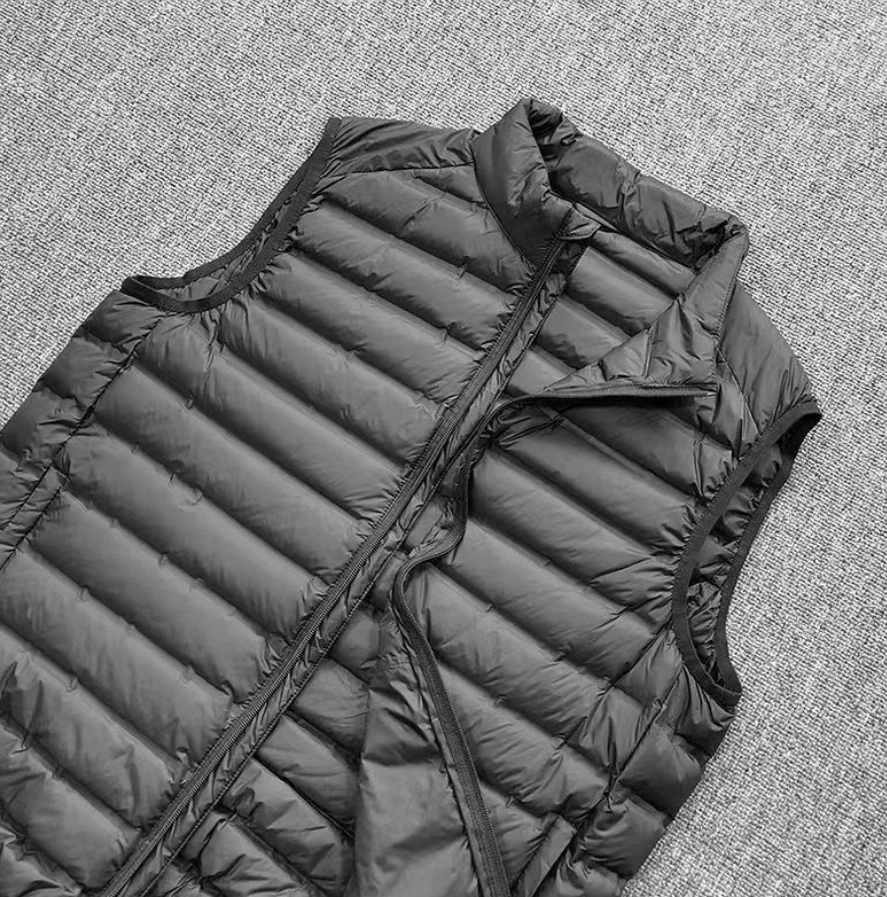 معطف خفيف بدون أكمام سترة منتفخة سترة رقيقة جدا دافئة خفيفة الوزن أسفل سترة صدرية الشتاء الرجال بطة أسفل سترة معاطف #5