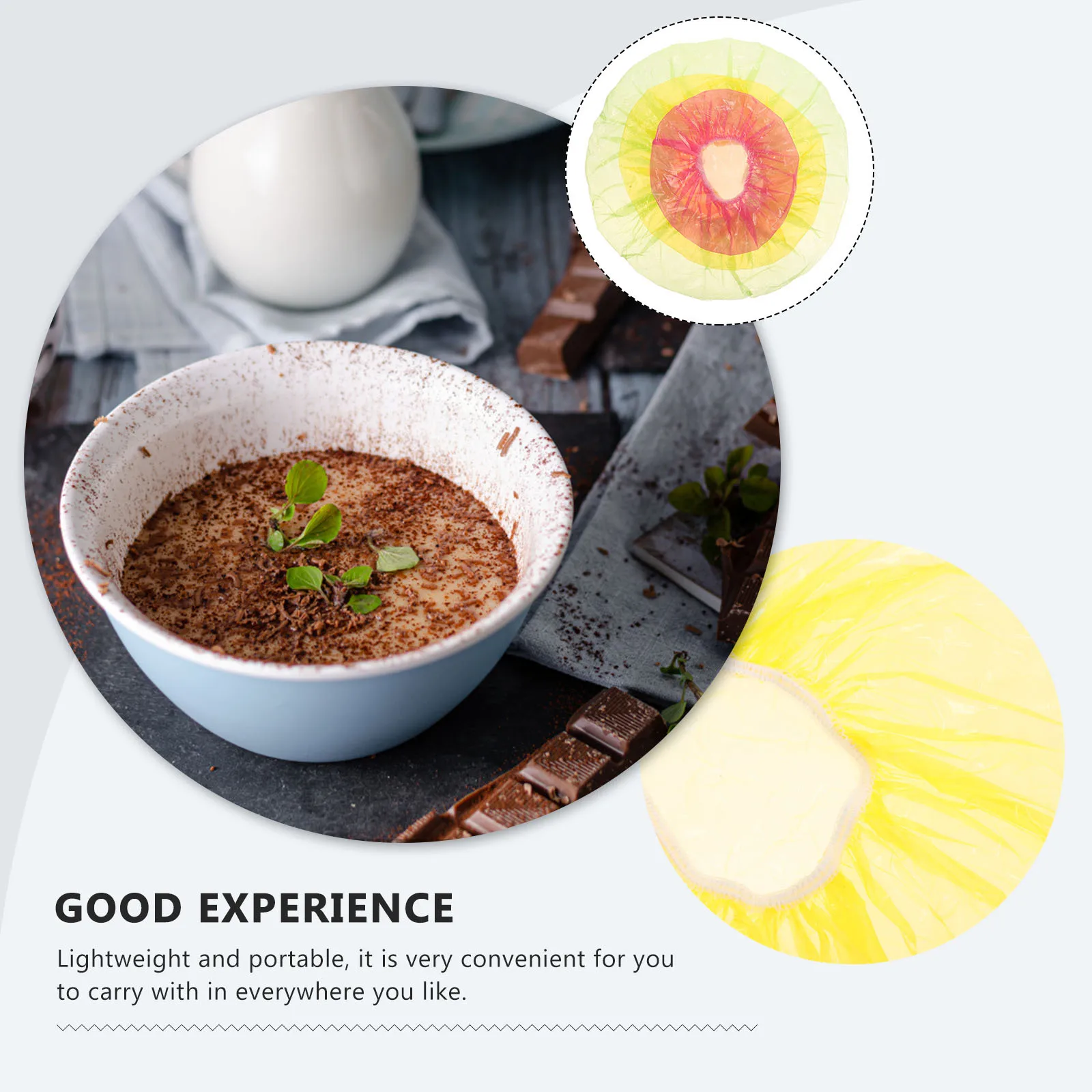 

60Pcs Food Covers Fresh Keeping Bags Elastic Edging Stretch Bowl Lids Plastic Food Storage Dustproof Covers Kitchen Preservation