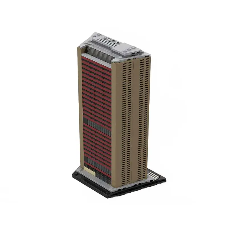 Skyscraper Architecture WTC 7 Model Building Blocks City Street View Series Small Particle Bricks Classic Toy Gifts MOC-124170