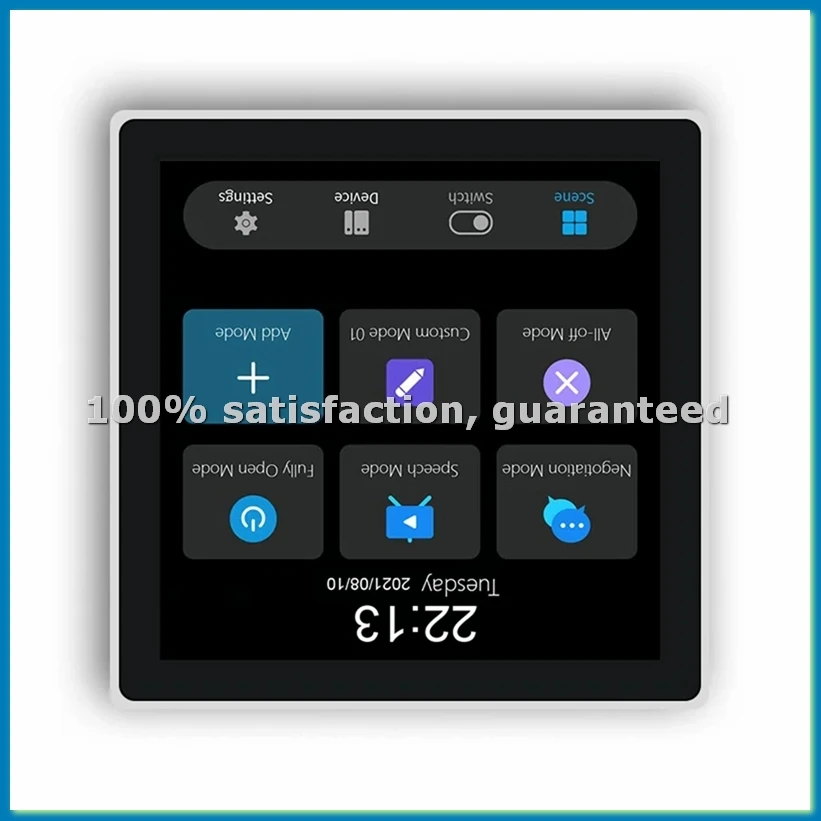 Tuya T3E Panel Switch Touch Screen Panel EU Smart Control Panel Switch Zigbee Smart Home Wall Push Light Switch,White-ABHG