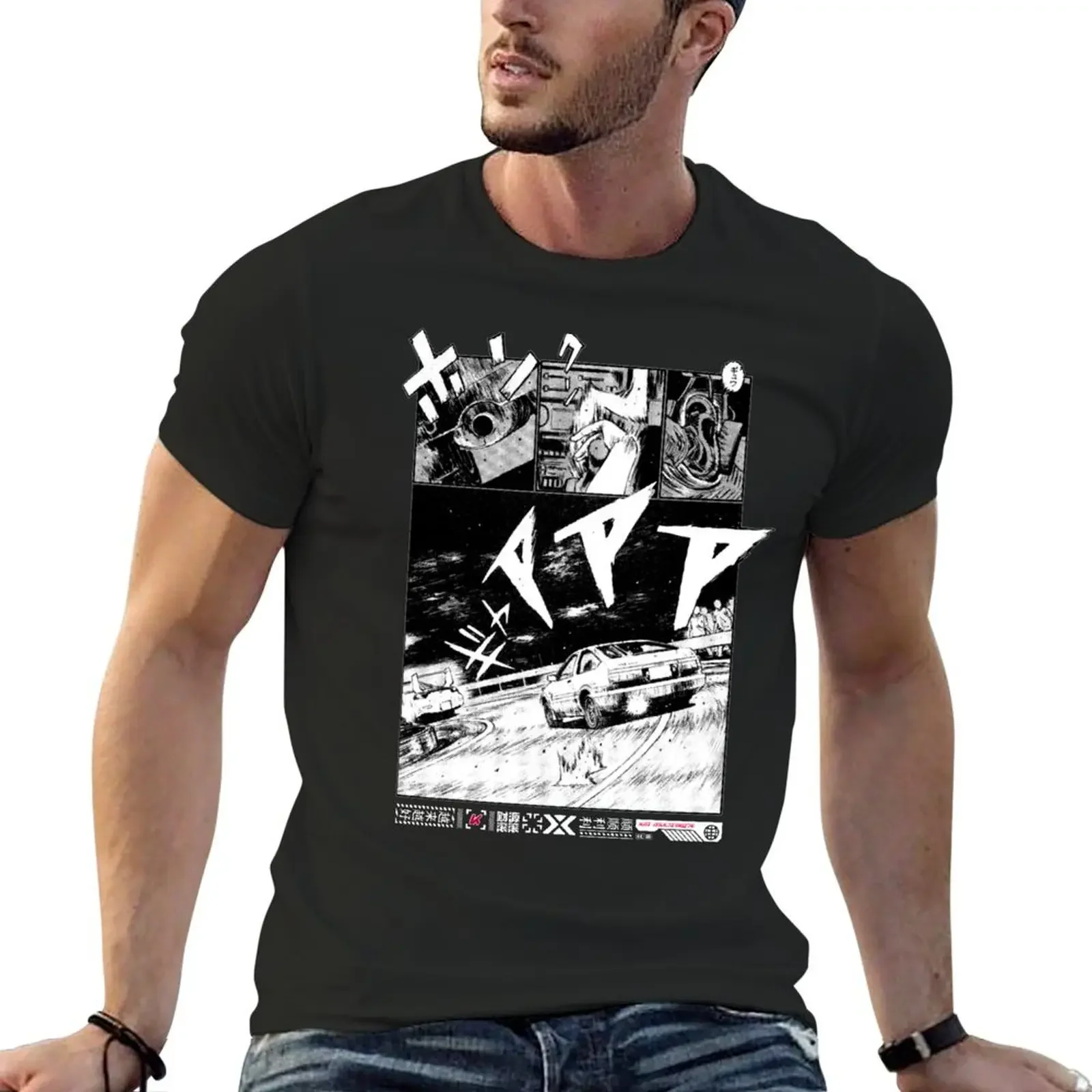 Eurobeat Intensifies, Initial D T-Shirt blue archive customs for a boy cotton t shirt men