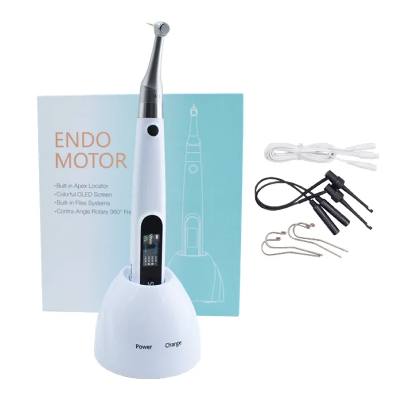 2 in 1 den tal Endo Motor Built in Apex Locator with 16:1 Contra Angle Canal Preparation Root Instrument   Tools