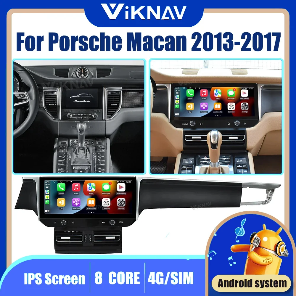 

Viknav Car Radio For Porsche Macan 2013-2017 wireless Carplay 12.3 inch Touch Screen GPS Navigation Multimedia player Head Unit