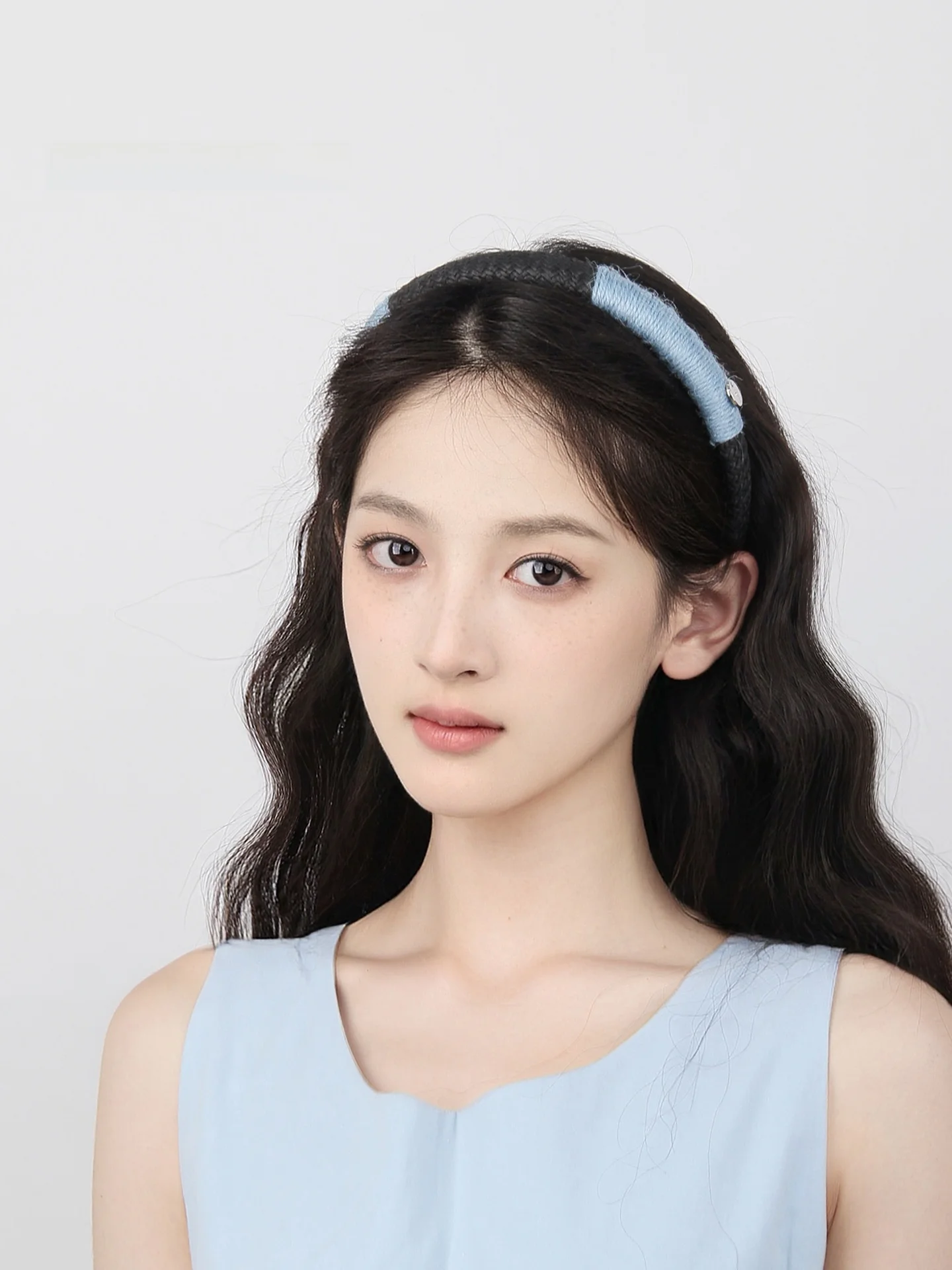 ahhki-オリジナル手作りわら編みカラーブロックヘッドバンド夏休みハイトップヘアアクセサリーシンプルなスタイルの帽子帽子