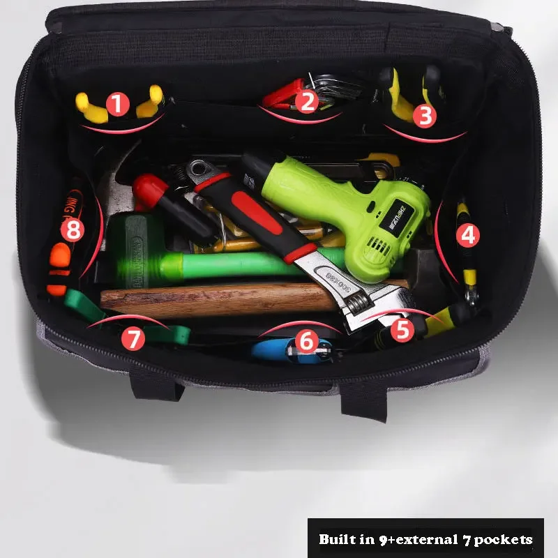 Trolley with Wheels Toolkit Multi-functional Plastic Bottom Thickened Wear-resistant Waterproof Trolley Case Storage Toolkit