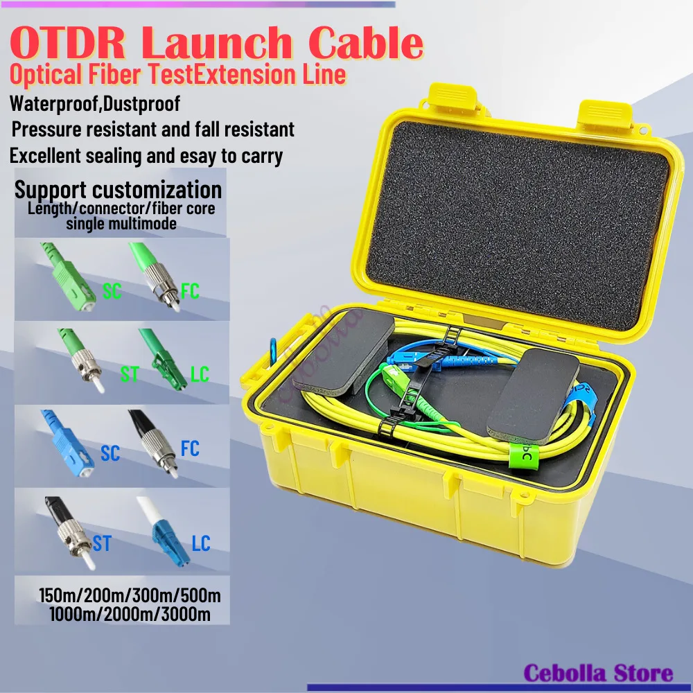 

Fiber Optical Launch Cable Box OTDR Blind Zone Eliminator SC-SC APC SC/UPC-SC/APC SM 1310/1550nm Test Extension Line