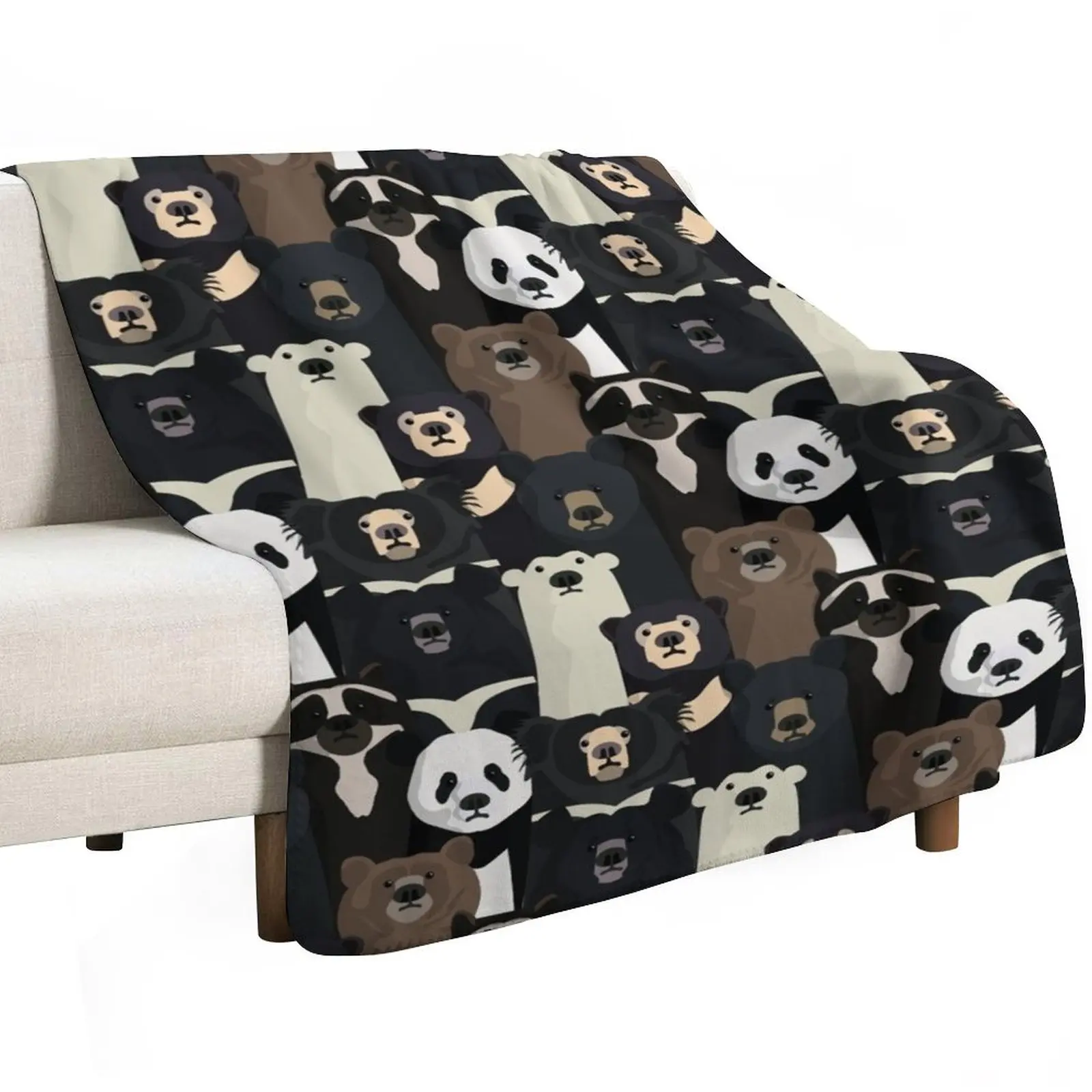 Bears of the world pattern Throw Blanket Stuffeds Plaid on the sofa Bed Sofas cosplay anime for winter Blankets 2
