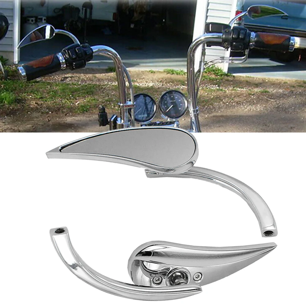 

2* Motorcycle Rearview Mirrors with Mounting Screws Suitable for Harley Davidson Motorcycle teardrop side rear view mirror