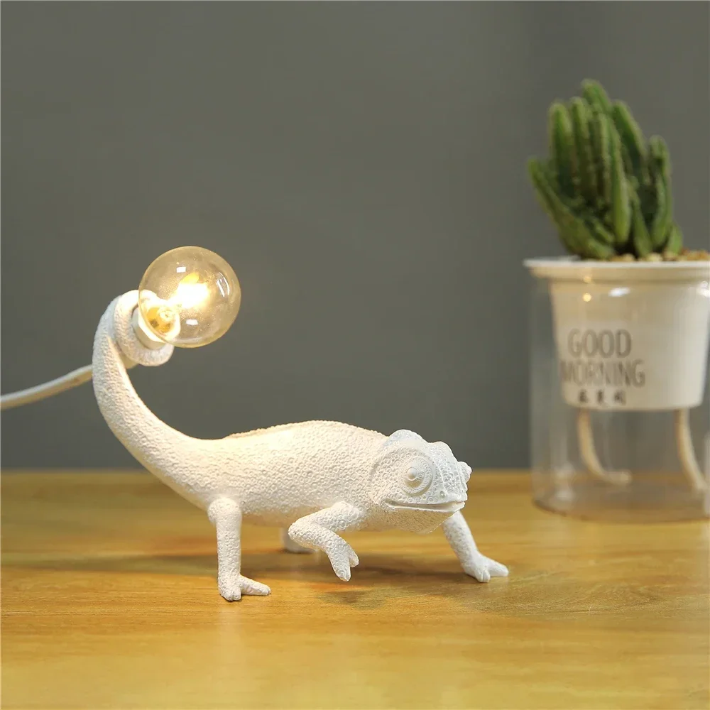 

Night light wall lamp be night dorm room living room home decor Cute Resin Animal chameleon Light Fixtures Bedside lamps