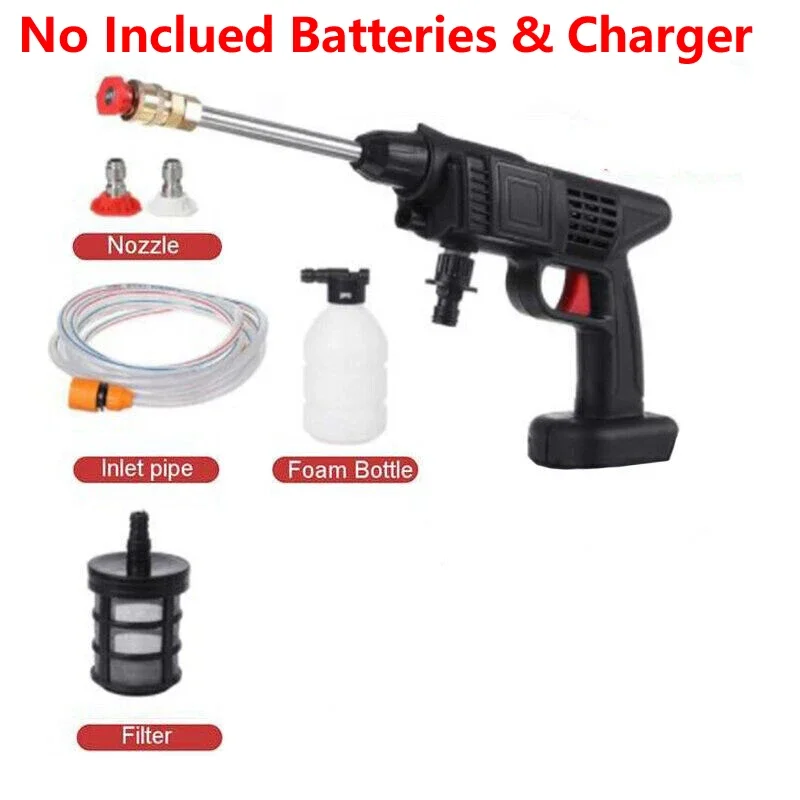 

70bar 1500W High Pressure Car Washer Water Gun Portable Pressure Washer Cordless Car Washing machine Cleaner Adjustable Nozzle