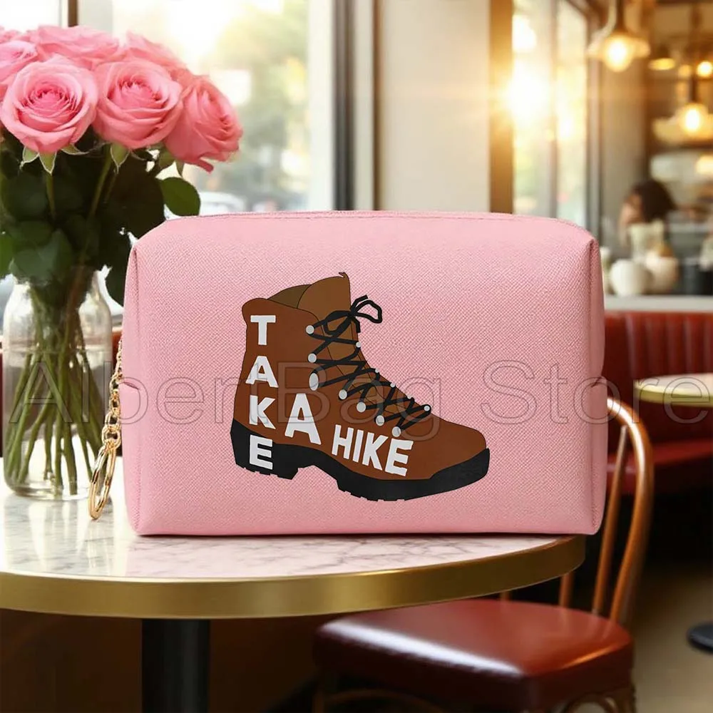 

Go Outside Hike Gifts Hiking Canyon National Park PU Travel Cosmetic Bag Women Makeup Waterproof Toiletry Organizer Storage Bags