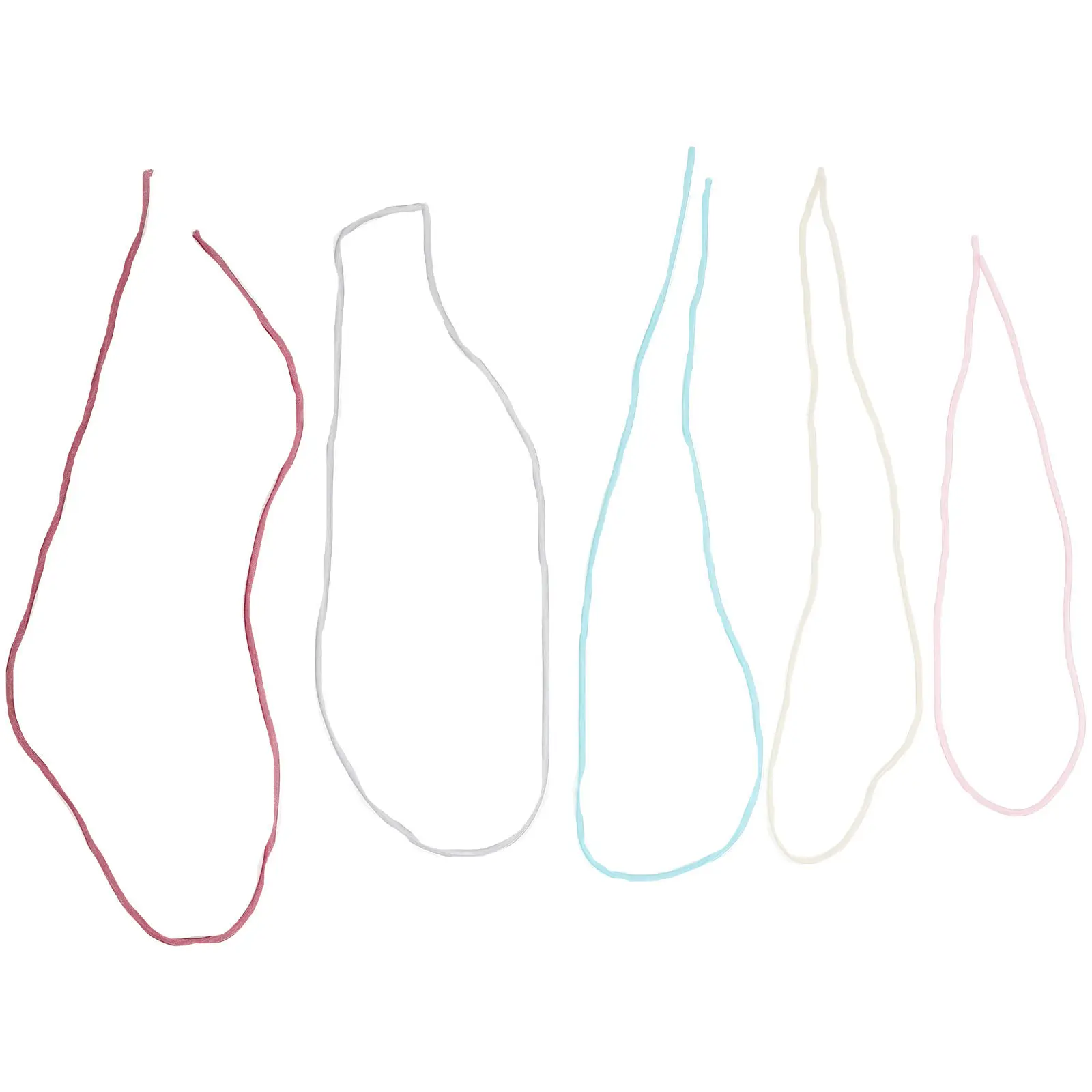 5Pcs Hair Accessory DIY Materials Decorative Mesh Tubing Colors Mesh Tube for Crafts Bowknot Bracelet Necklace Hair Decor
