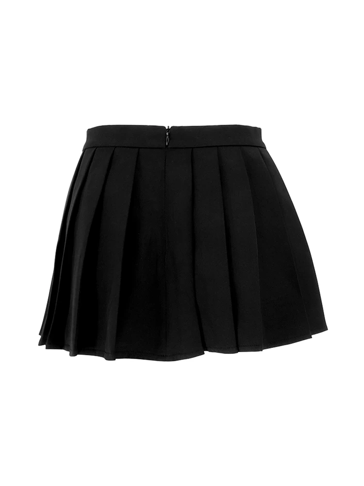 Sexy Pleated Skirt Women Summer New Sweet Fashion Streetwear Solid Basic Mini Skirt Casual Elegant Party High Waist Skirt Female